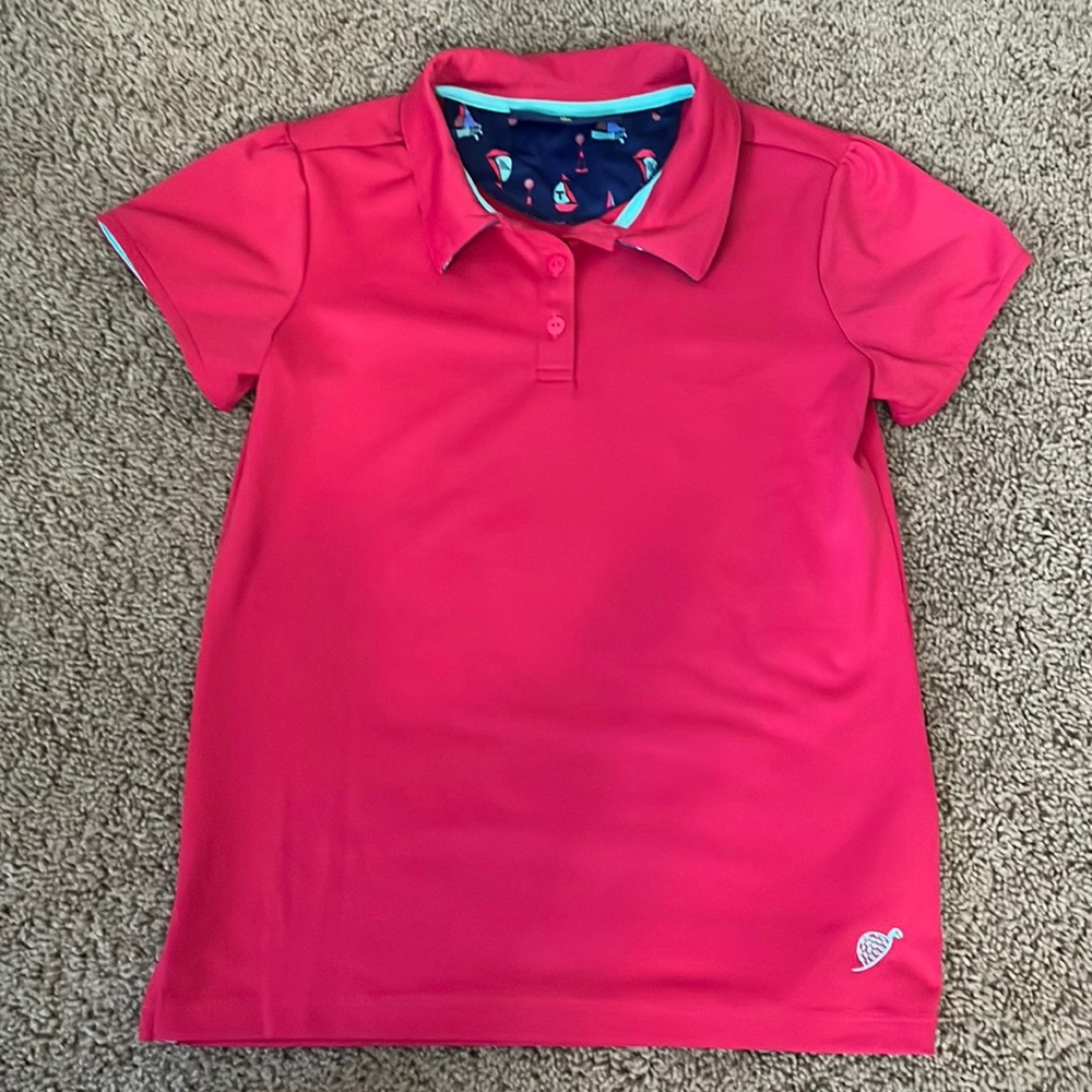 Turtles and tees girls size 7/8 golf polo